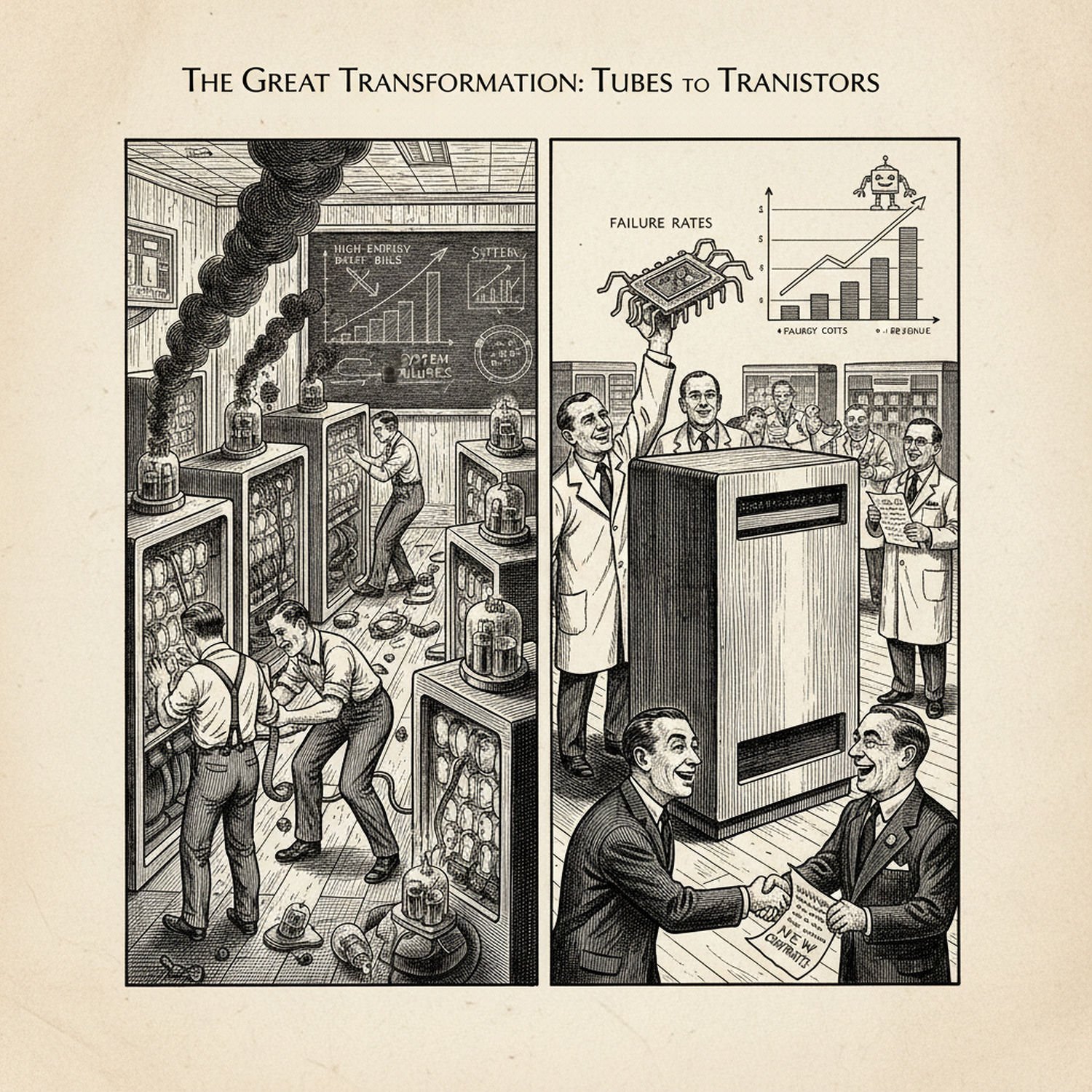 Ilustracja poglądowa do artykułu w kategorii Technologie IT - od liczydła do komputerów