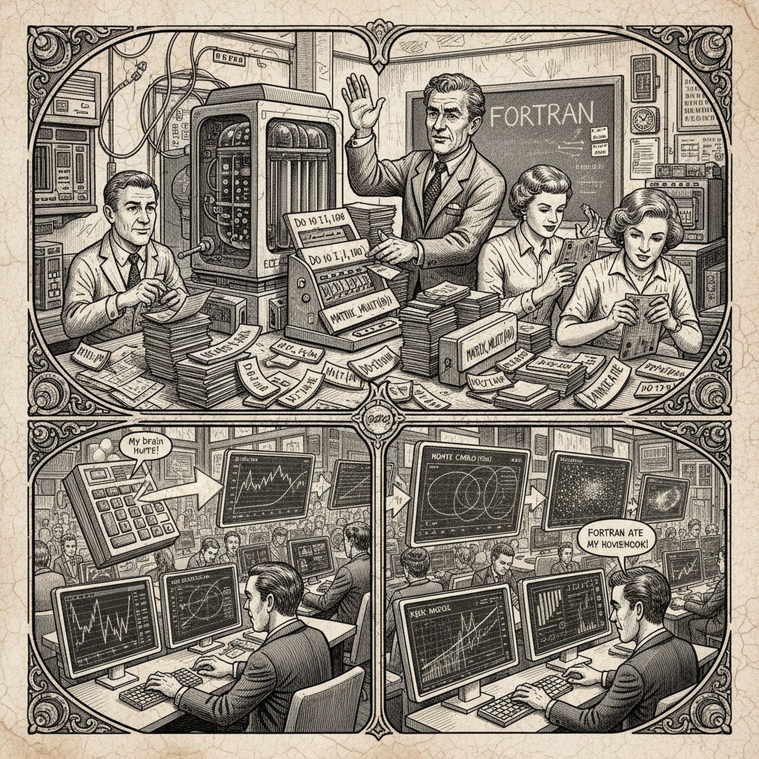 Ilustracja poglądowa do artykułu w kategorii Technologie IT - od liczydła do komputerów