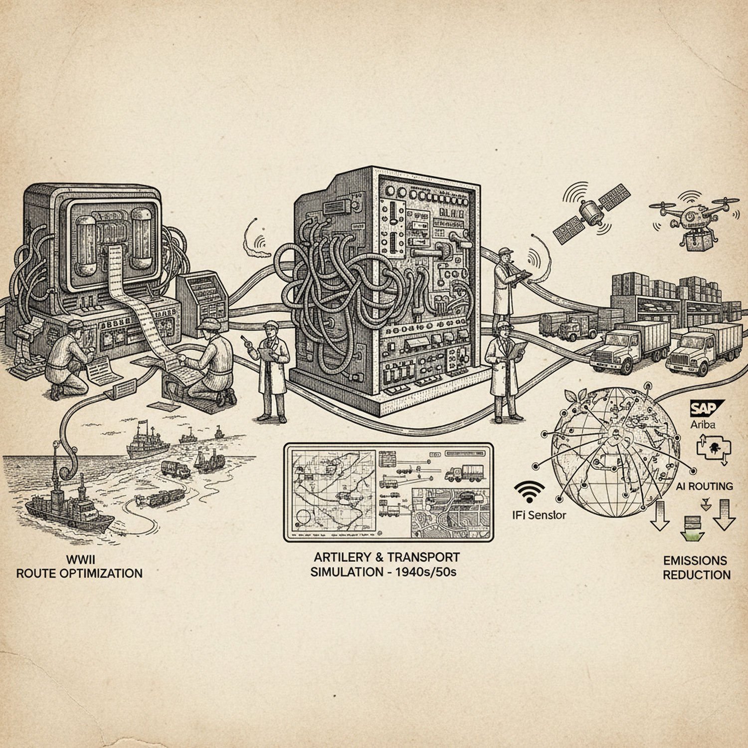 Ilustracja poglądowa do artykułu w kategorii Technologie IT - od liczydła do komputerów