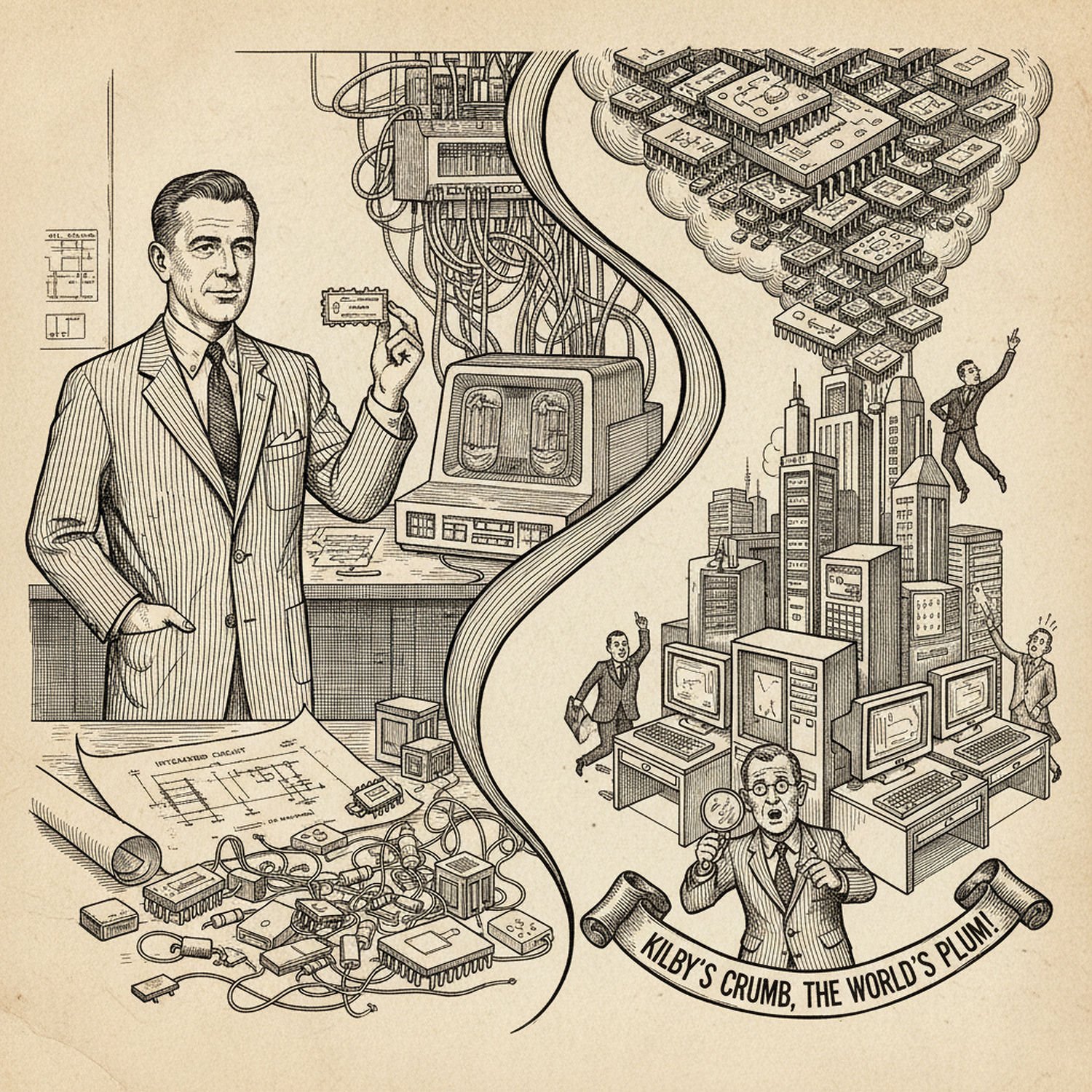 Ilustracja poglądowa do artykułu w kategorii Technologie IT - od liczydła do komputerów