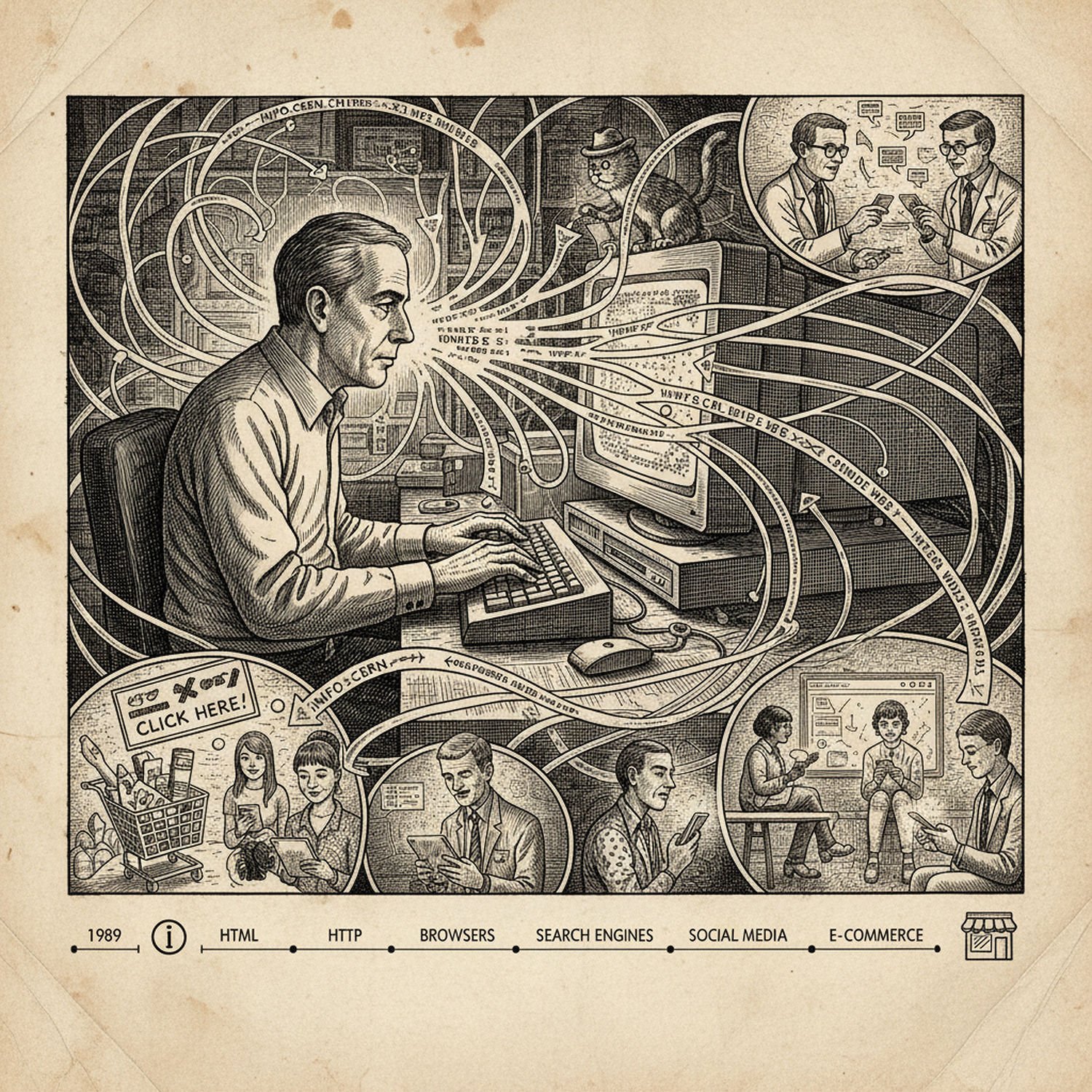 Ilustracja poglądowa do artykułu w kategorii Technologie IT - od liczydła do komputerów