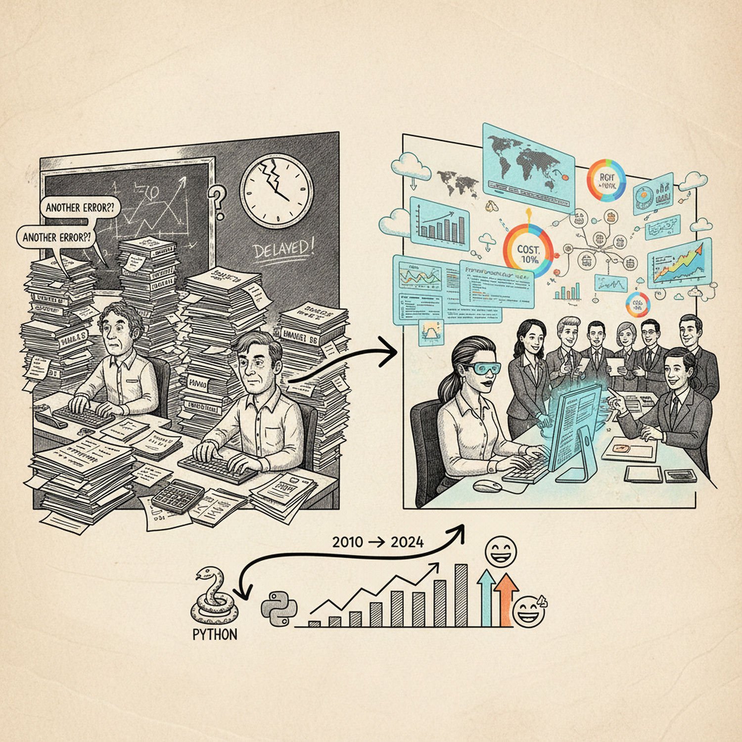 Ilustracja poglądowa do artykułu w kategorii Technologie IT - od liczydła do komputerów