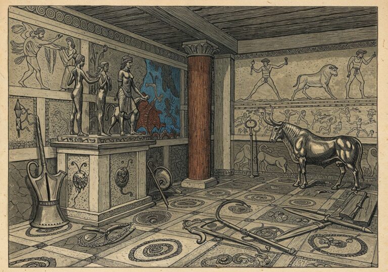 Brąz w sztuce minojskiej – od fresków do figurek