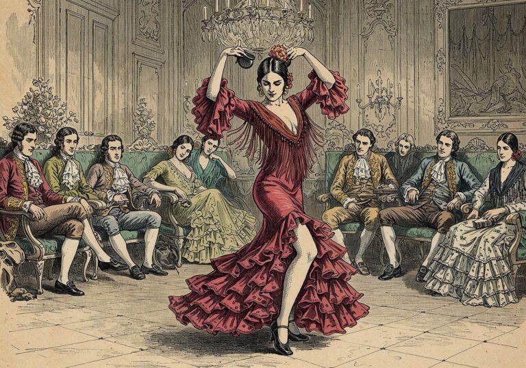 Flamenco w pałacowych salonach – kostiumy tancerek z XIX-wiecznej Andaluzji