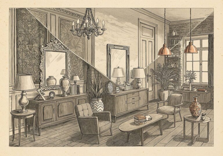 Złoto, srebro i miedź – metaliczne akcenty w historii stylów wnętrzarskich