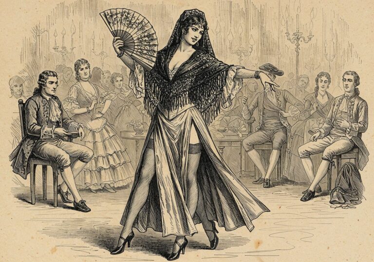 Hiszpańskie manty i wachlarze – subtelne symbole flirtu w XVIII-wiecznej modzie dworskiej