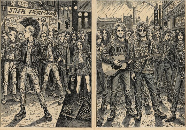 Punk i grunge – moda jako krzyk ulicznego buntu
