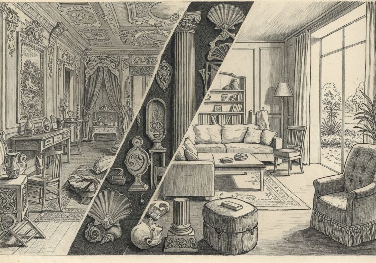 Od barokowego przepychu do czystości minimalizmu – rewolucja w historii wnętrz