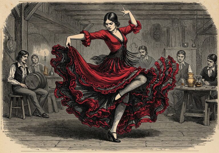 Stroje tancerek zapateado – dynamika i seksapil w XIX-wiecznej Hiszpanii