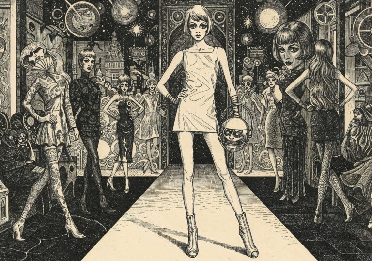 Twiggy i rewolucja piękna – jak chudość i minimalizm ukształtowały erę kosmiczną w modzie