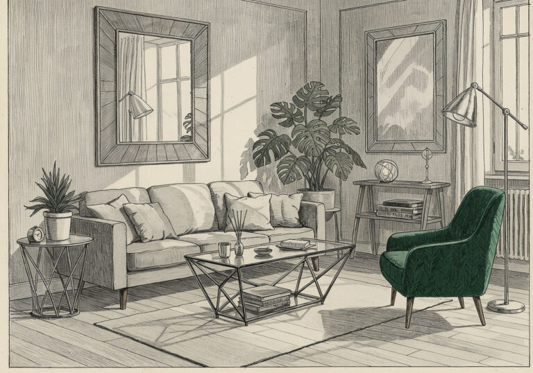 Miks epok w wnętrzach – jak połączyć skandynawski minimalizm z blaskiem Art Deco