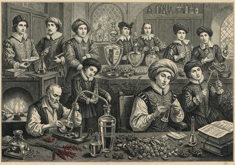 Od alchemicznych tajemnic do renesansowego splendoru – narodziny cechów perfumiarzy