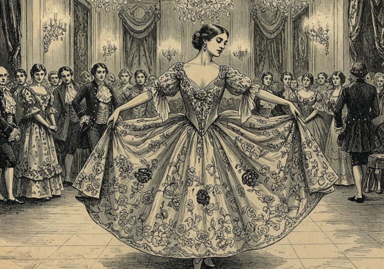 Hiszpańskie suknie belle époque – art nouveau w dworskiej erotyce