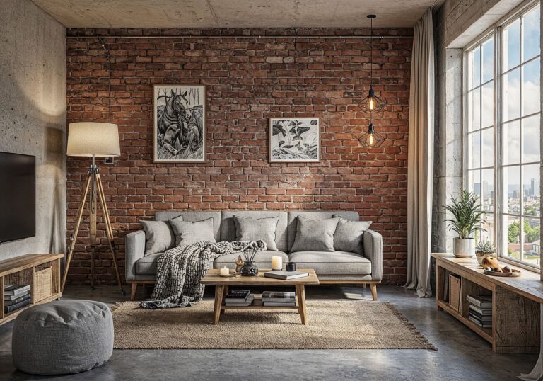 Beton i cegła w domowym wnętrzu – oswajanie surowego uroku stylu industrialnego