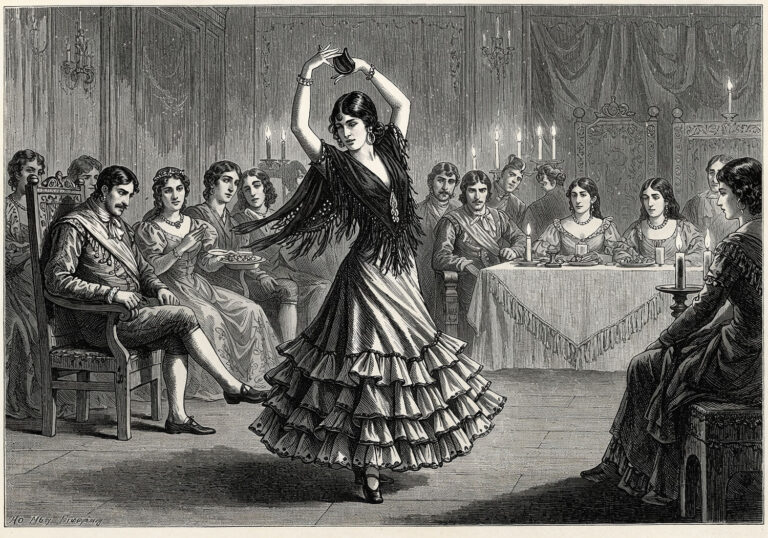 Hiszpańskie mantylle tancerek – koronkowa prowokacja z XIX wieku