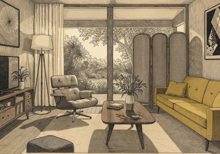 Mid-century modern – powrót do natury i funkcjonalności w powojennych wnętrzach