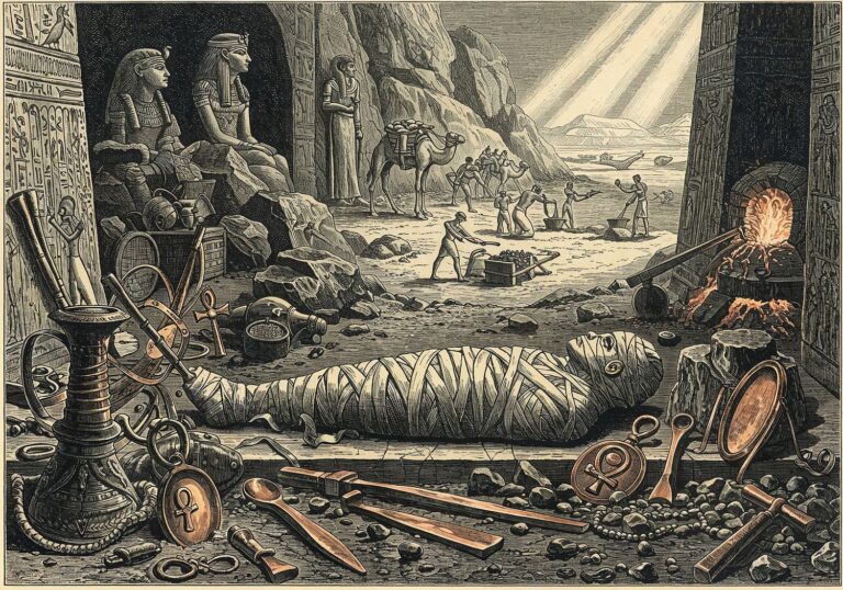 Miedź w egipskich grobowcach – sekrety wiecznej chwały