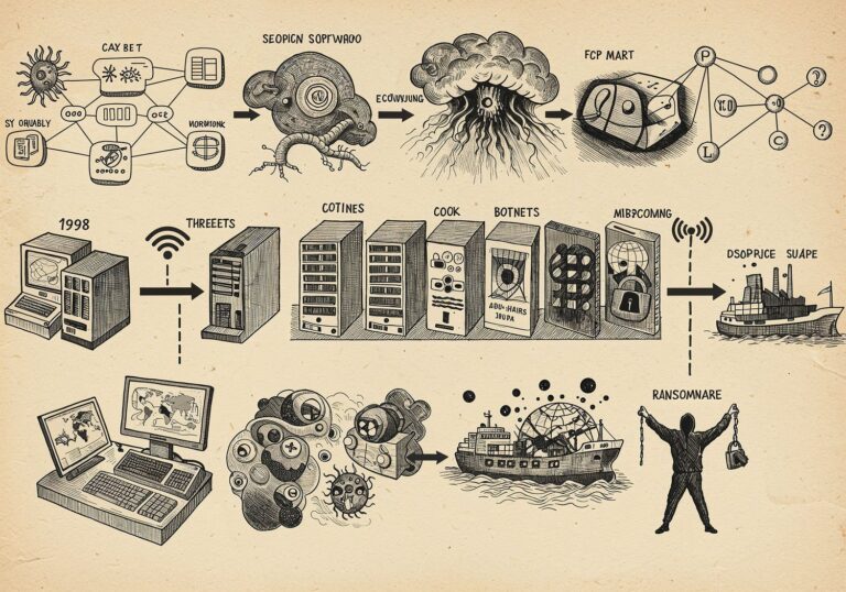 Ewolucja cyberzagrożeń – od worma Morrisa do ransomware paraliżujących łańcuchy dostaw
