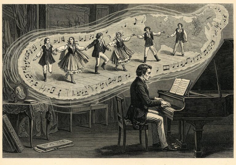 ## Fryderyk Chopin: Geniusz fortepianu i uosobienie polskiego romantyzmu – jak jego muzyka utrwaliła duszę narodu