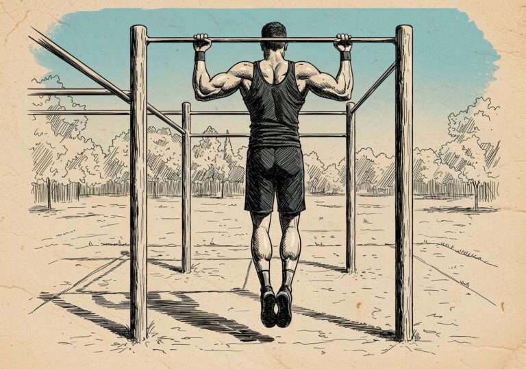 Czarny tank top – stylowy i funkcjonalny strój na trening siłowy na świeżym powietrzu