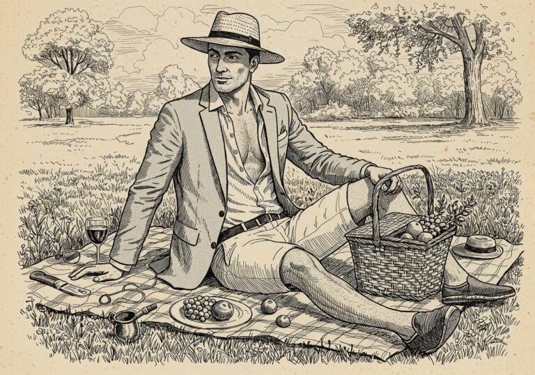 Stylowy look na letni piknik – jasnoszara marynarka z lnu jako klucz do elegancji