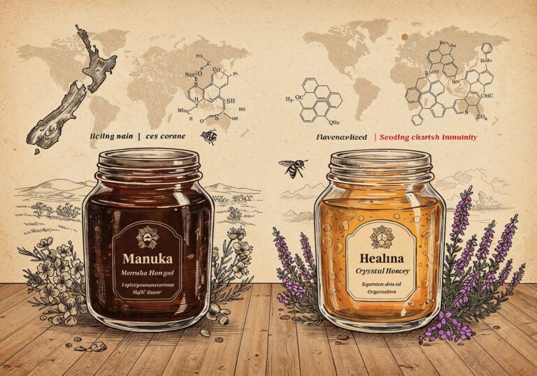 Miód manuka z Nowej Zelandii kontra polski miód wrzosowy – kto wygrywa w starciu o prozdrowotne właściwości?