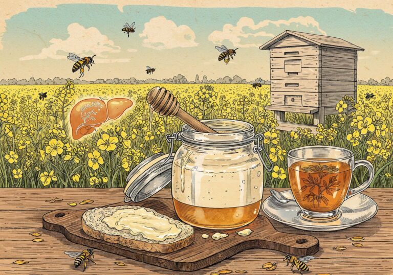 Miód rzepakowy – najszybciej krystalizujące białe złoto Europy i jego lecznicze wsparcie dla wątroby