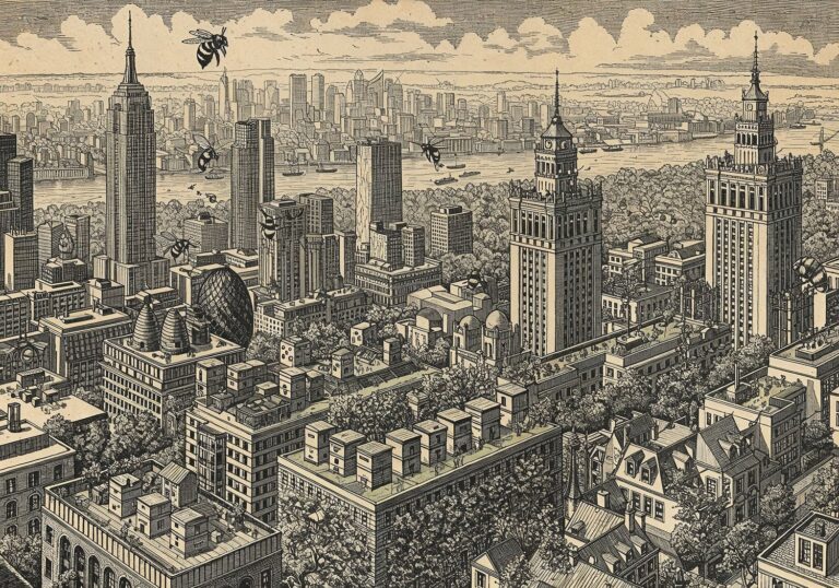 Pszczelarstwo miejskie w Nowym Jorku, Londynie i Warszawie – jak pszczoły adaptują się do życia na szczytach wieżowców