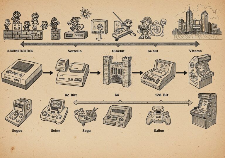 Ewolucja retro konsol – podróż przez ery bitowe od prostych początków do zaawansowanych światów