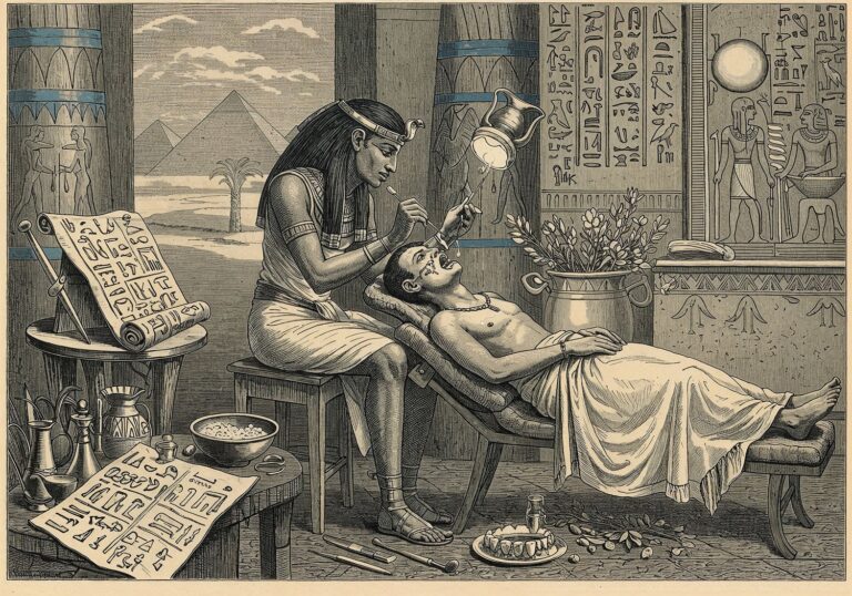 Stomatologia w cieniu piramid – jak starożytni Egipcjanie leczyli ubytki i stabilizowali zęby