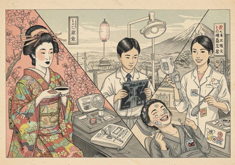 Od czarnych zębów do perfekcyjnego uśmiechu – rozwój stomatologii w Japonii