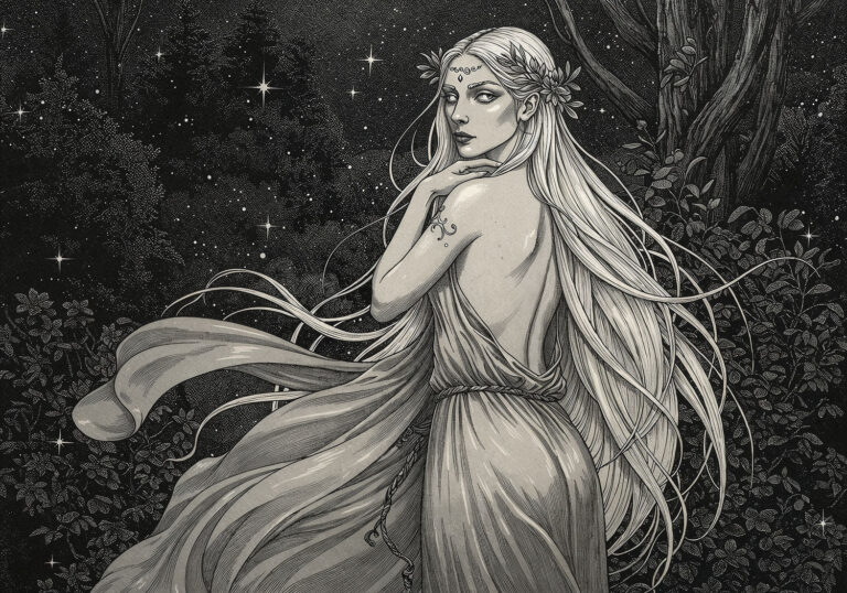 Selene – bogini nocy w srebrzystym jedwabiu