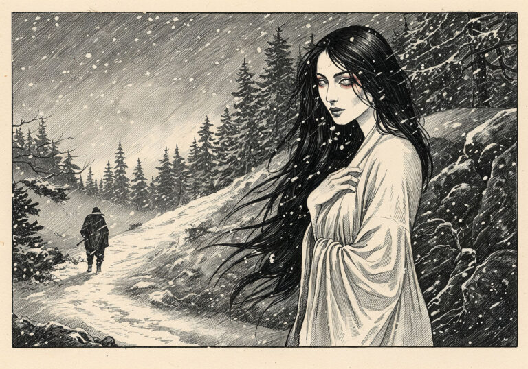Yuki-onna – enigmatyczna lodowa dama kusząca śnieżną elegancją