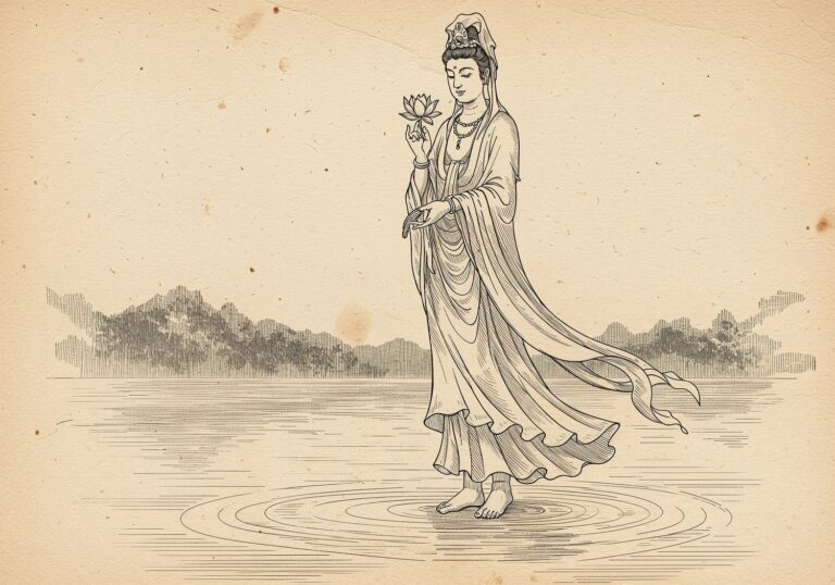 Kuan Yin – piękność w prześwitującej bieli kusząca łagodnością