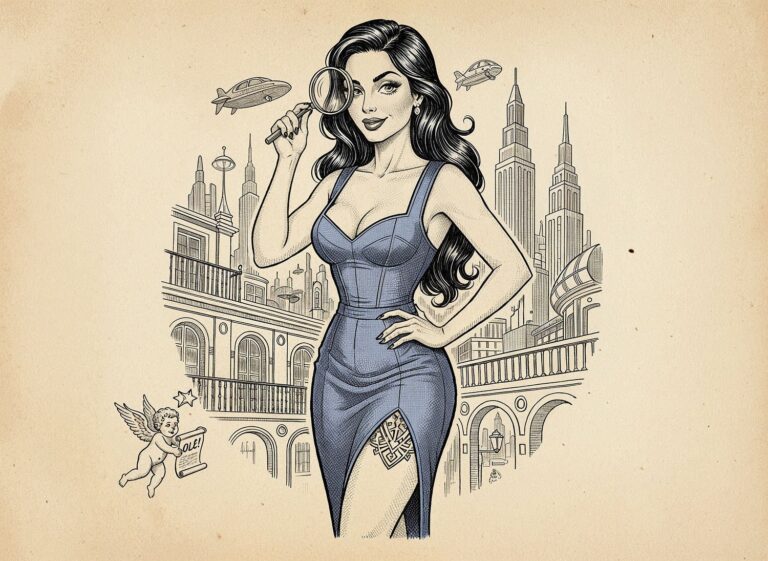 Pin-up w hiszpańskim wydaniu – sukienka ołówkowa z jeansu i lnu, która ożywia ducha lat 50.
