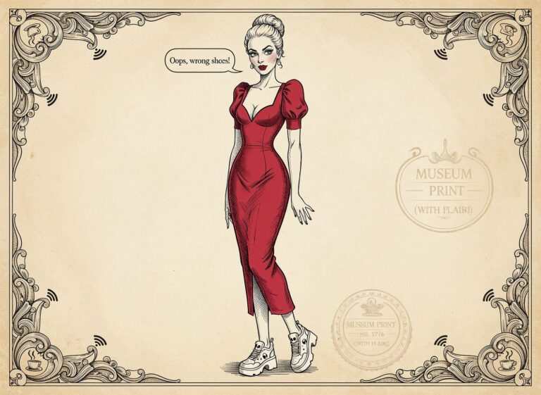 Karmazynowa sukienka ołówkowa – zmysłowy hołd dla pin-up girls lat 50.